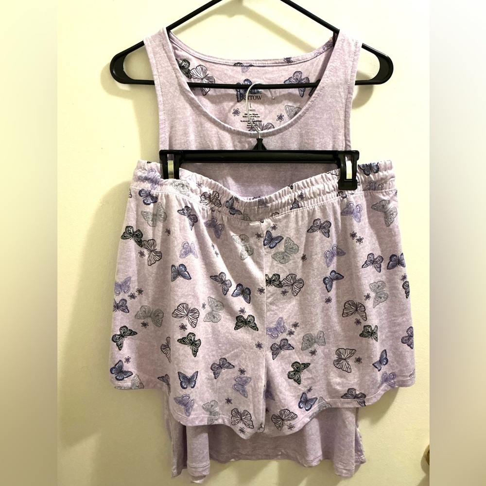 Croft & Barrow Lavender Butterfly Pajama Set